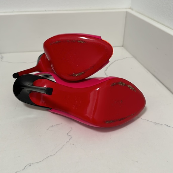 Christian Louboutin patent leather sling back sandals, size 37 - Picture 8 of 13